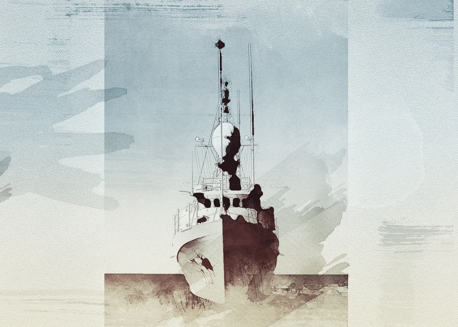 HMS ALFAROUQ — the watercolour ship plate
